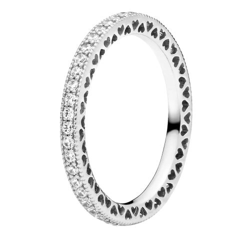 Pandora Ringen – Sparkle & Hearts Ring in silver