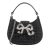 self-portrait Hobo bags – Rhinestone Crescent Bow Micro Bag in zwart