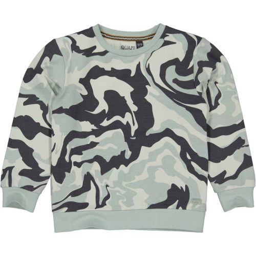 Quapi Jongens sweater alejo aop aqua swirl