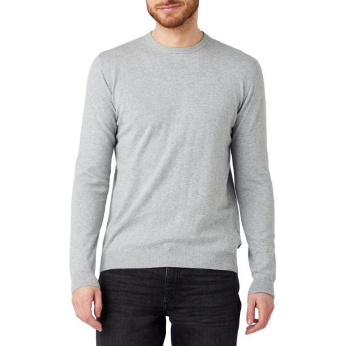 Wrangler Crew knit mid grey mel