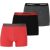 O’Neill Heren boxershorts trunks rood/grijs/zwart 3-pack