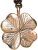 CATHERINE MICHIELS Kettingen – Pendentif Bronze trefle Clover Saphirs multi diama in multi