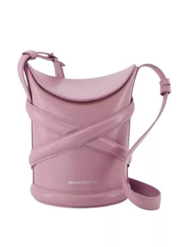 Alexander McQueen Shoppers – The Curve Hobo Bag  – Antic Pink – Leather in roze