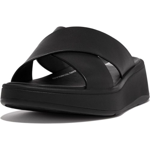 FitFlop F-mode leather flatform cross slides