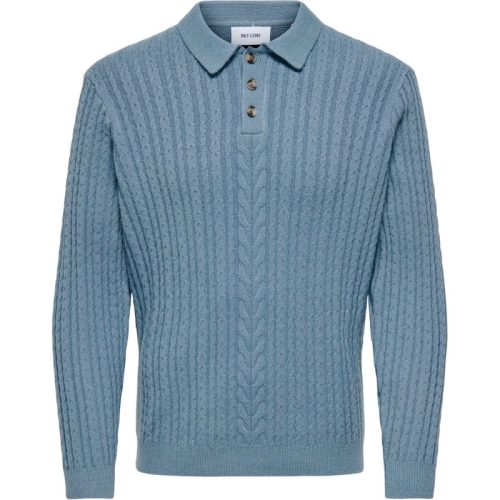 Only & Sons Onsflynn reg 5 pbt struc ls polo kn raf