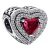 Pandora Charms – Heart sterling silver charm with cherries jubilee in red