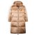 NoBell Meisjes winterjas lang puffer met capuchon baggo beige