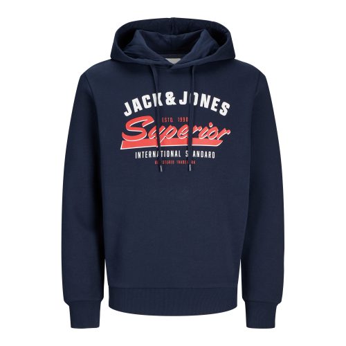 2-hals sweatshirt met capuchon en logo Jack & Jones