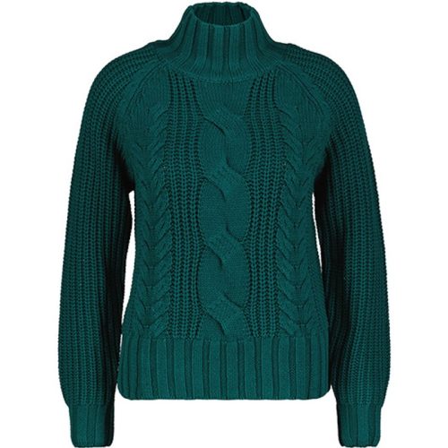 Red Button Sweater srb4370 turtle cable teal