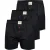 Phil & Co Wijde boxershorts heren geweven katoen effen 3-pack