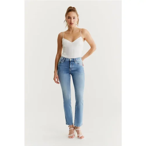 Cup of Joe Hannah dames regular-fit jeans light blue