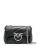 Pinko Shoppers – Black Calf Leather Padded Shoulder Bag in zwart