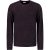 No Excess Pullover crewneck melange with wool aubergine