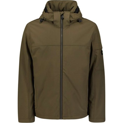 No Excess Jacket short fit hooded softshell s taupe