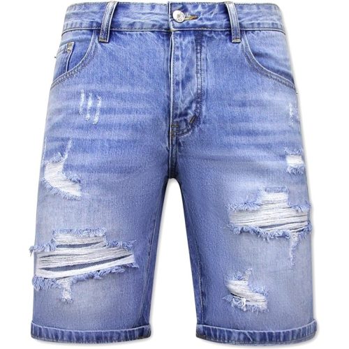 Enos Korte broek met gaten denim short