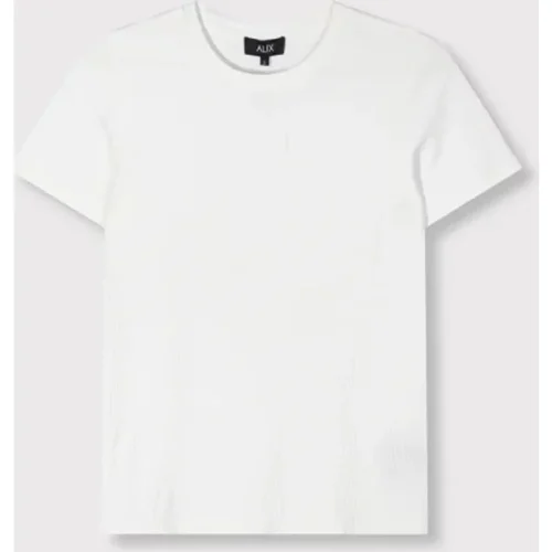 Alix The Label Fitted rib t-shirt white –