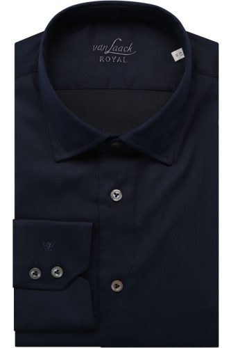 van Laack Slim Fit Overhemd donkerblauw, Effen