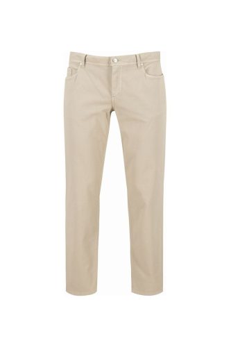 Alberto Regular Fit Broek crème, Effen