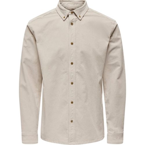 Only & Sons Onsmichael 18w reg cord stretch ls beige