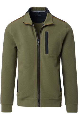 Casa Moda Sweatjacket groen, Effen