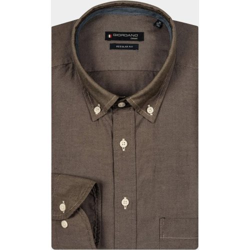 Giordano Casual hemd lange mouw Wit Ivy, LS Button Down Washed Tw 427003/81