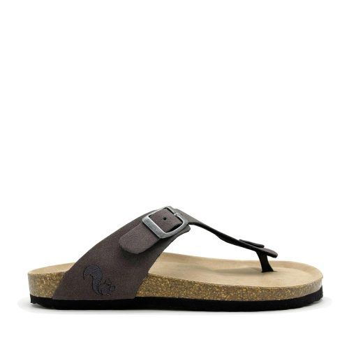 thies Low-Top Sneakers – thies 1856 ® Eco Bio Thong Sandal vegan charcoal ( in bruin