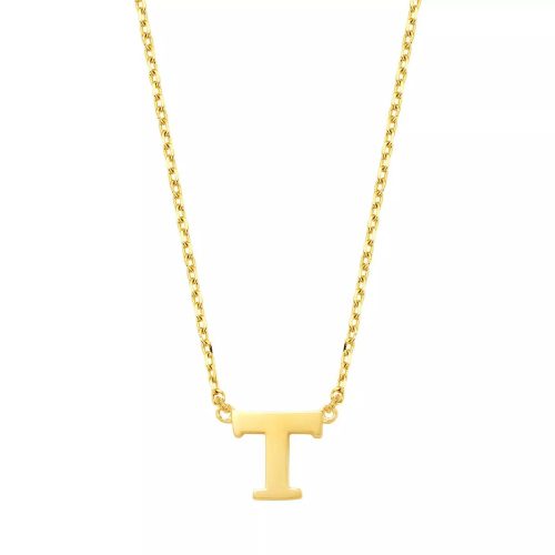 Isabel Bernard Kettingen – Le Marais Chloé 14 Karat Initial Necklace Letter T in gold