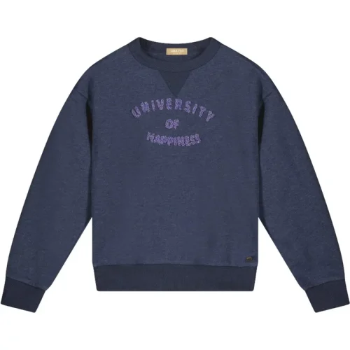 Like Flo Meisjes sweater demi blauw melee