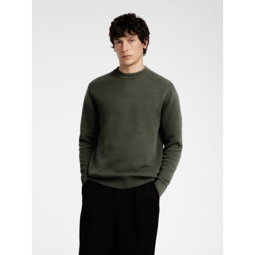 Selected Slhdane ls knit structure crew neck