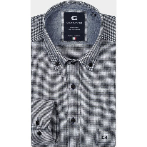 Giordano Casual hemd lange mouw Blauw Brando, LS Button Down Brush 427301/62