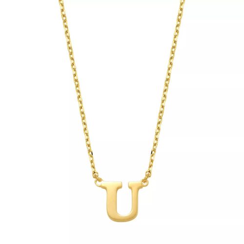 Isabel Bernard Kettingen – Le Marais Chloé 14 Karat Initial Necklace Letter U in gold