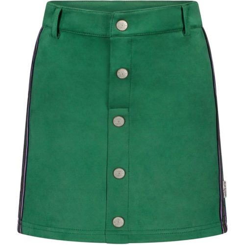 B.Nosy Meisjes suede rok met knopen en bies emerald