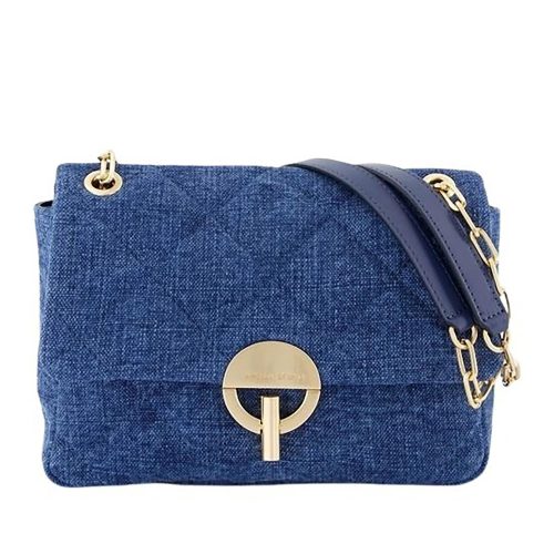 Vanessa Bruno Shoppers – Grand Moon Bag – Linen – Blue in blauw