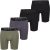 Phil & Co Boxershorts heren met lange pijpen boxer briefs 4-pack groen / zwart