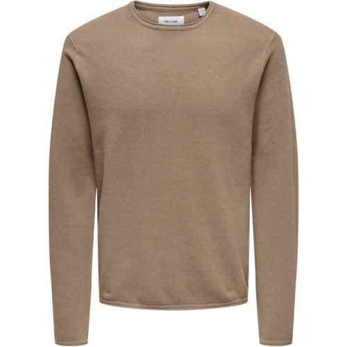 Only & Sons Onsfelix reg 12 crew knit noos taupe