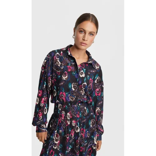 Alix The Label 2308922332 ladies woven paisley flower oversized blouse