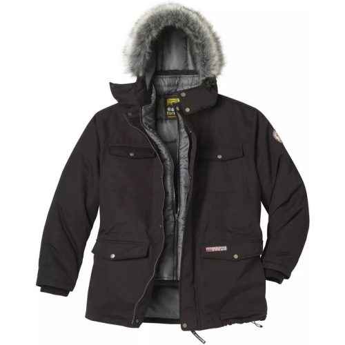 Atlas For Men Waterafstotende parka met capuchon van imitatiebont voor heren