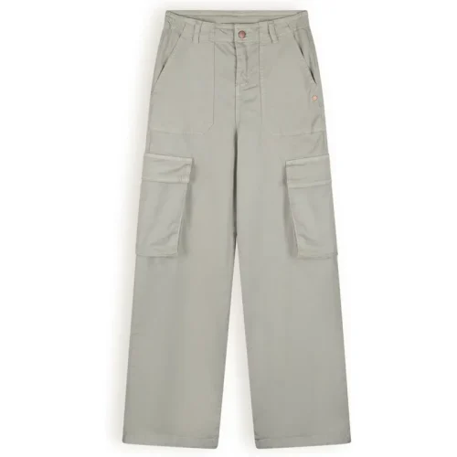 NoBell Meiden cargo broek susy minty grey