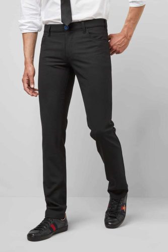 Meyer M5Regular Fit Jeans zwart, Effen