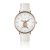 Lederen horloge voor vrouwen Amelia Parker Rose Turtle White