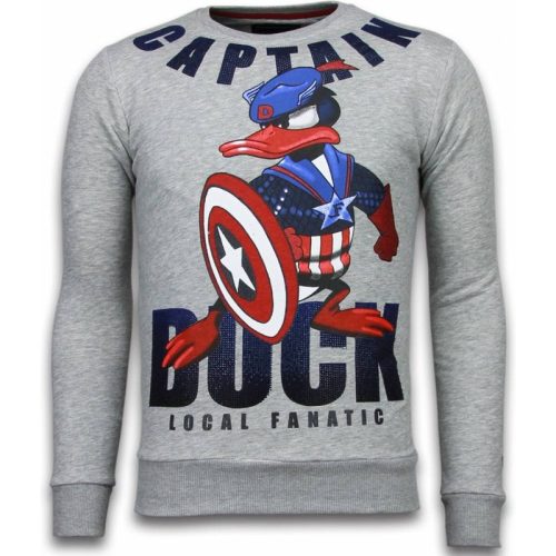 Local Fanatic Captain duck rhinestone sweater