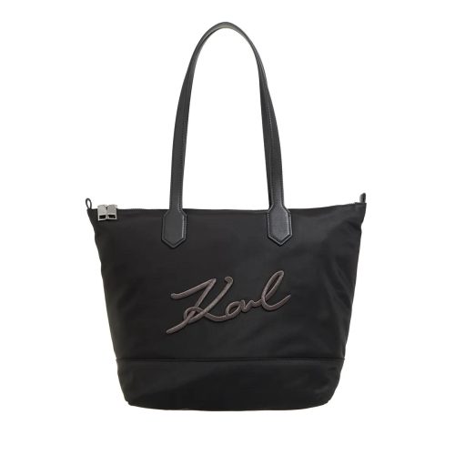 Karl Lagerfeld Totes & shoppers – K/Signature Nylon Md Tote in zwart