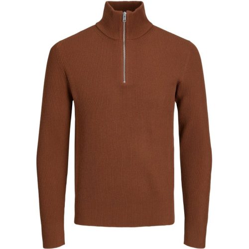 Jack & Jones Jprccperfect knit half zip sn cognac