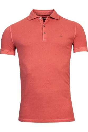 Thomas Maine Tailored Fit Polo shirt Korte mouw rood