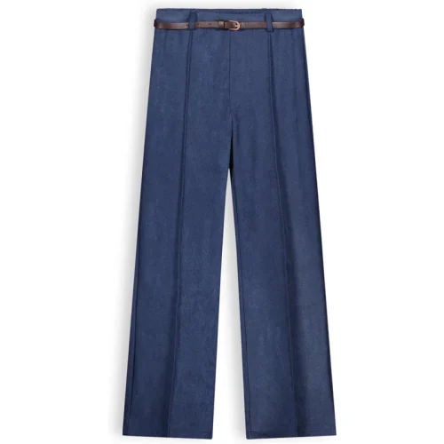 NoBell Meisjes broek palazzo twill slim navy