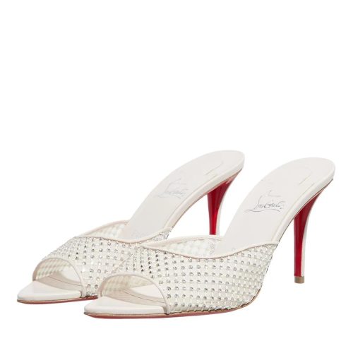 Christian Louboutin Slippers & Mules – Apostropha Mule Mesh Strass in poeder roze