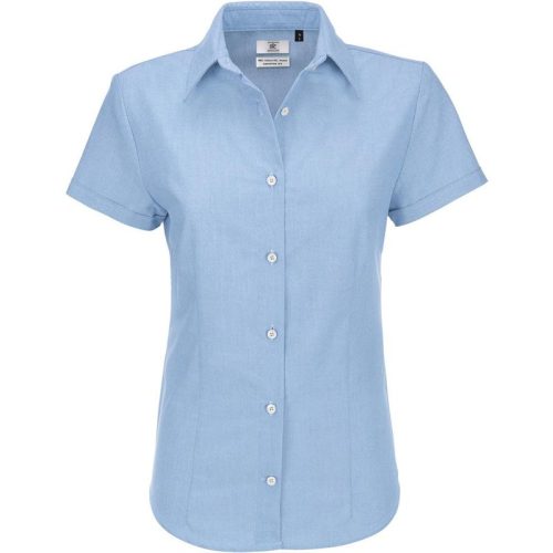 B and C B&c dames oxford shirt met korte mouwen / damesshirts