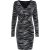 Only Onlqueen ls v-neck glitter dress j zilverkleurig