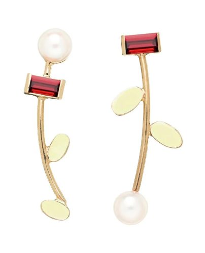 Aliita Oorbellen – Petalos Flor Rodonite Earrings in multi