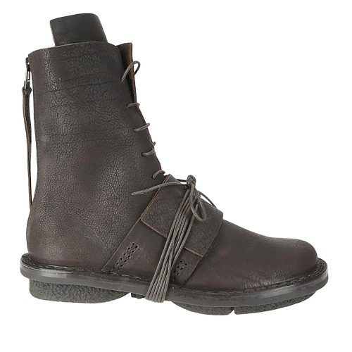 TRIPPEN Boots – Overlapping Leather Ankle Boot in bruin